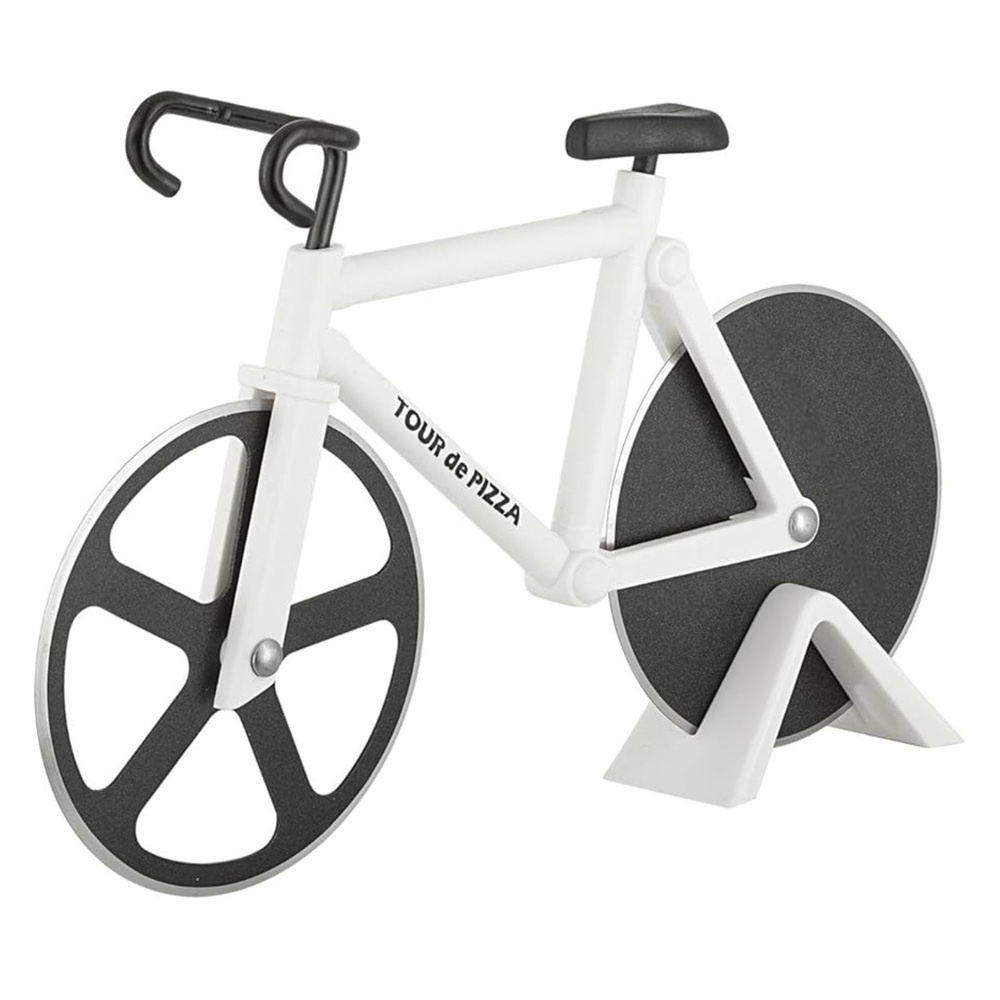 NEW Bicycle Pizza Cutter - TOUR de PIZZA Cutter with Display Stand